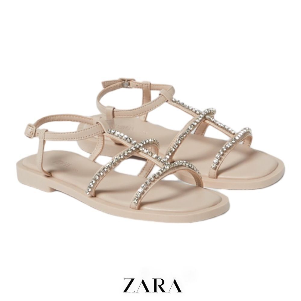 ZARA Kids | Pink | JEWEL STRAPPY SANDALS
